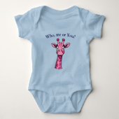 Surprised Pink Giraffe Romper (Voorkant)
