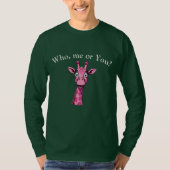 Surprised Pink Giraffe T-shirt (Voorkant)