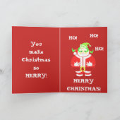 Surprised Santa Greeting Card Feestdagen Kaart (Binnen)