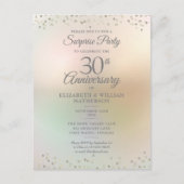 Surprisefeest 30e verjaardag Harten Confetti Briefkaart (Voorkant)