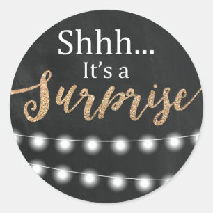 Surprisefeest Glitter Ronde Sticker