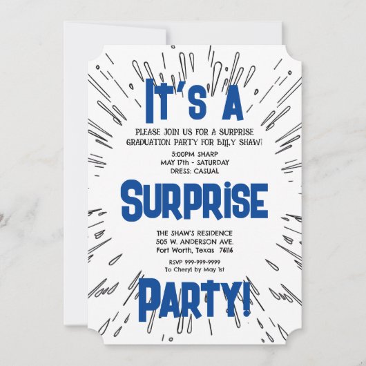 Surprisefeest Uitnodiging (Voorkant)