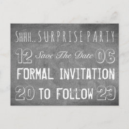 Surprisefeest Uitnodiging Save The Date Schoolbord