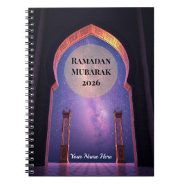 Surreal 3D Islamic Arch Night Notitieboek
