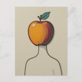 Surreal Abstract Person with an Apple Head Briefkaart (Voorkant)