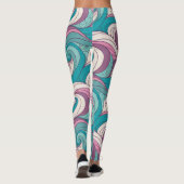 Surreal Abstract Waves Pattern – Dreamlike Fluid Leggings (Achterkant)