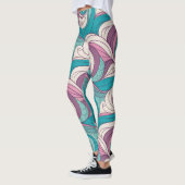 Surreal Abstract Waves Pattern – Dreamlike Fluid Leggings (Links)