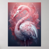 Surreal abstracte roze flamingo poster (Voorkant)