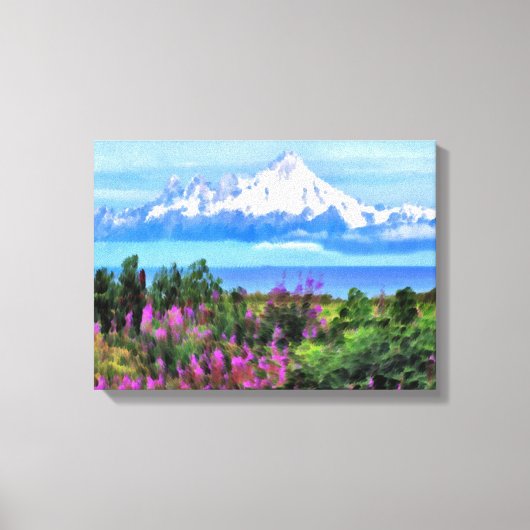 Surreal Alaskan Wilderness Canvas Afdruk (Voorkant)