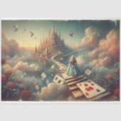 Surreal Alice' Fantasie Wolkenkaste Decoupage Tissuepapier (Voorkant)