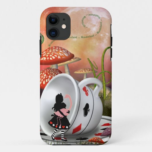 Surreal Alice, Flamingo & Teacup iPhone 5 Hoesje (Achterkant)