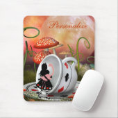 Surreal Alice, Flamingo & Teacup Mousepad Muismat (Met muis)