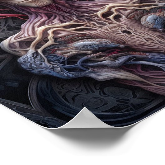 Surreal Anatomy Horror Sci-Fi Art Poster (Hoek)