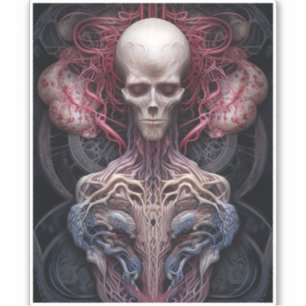 Surreal Anatomy Horror Sci-Fi Art Sticker