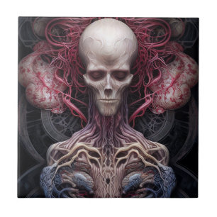 Surreal Anatomy Horror Sci-Fi Art Tegeltje
