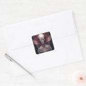 Surreal Anatomy Horror Sci-Fi Art Vierkante Sticker (Envelop)