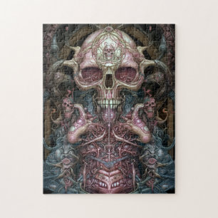 Surreal Anatomy Skull Horror Sci-Fi Art Legpuzzel