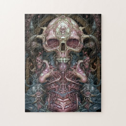 Surreal Anatomy Skull Horror Sci-Fi Art Legpuzzel (Verticaal)