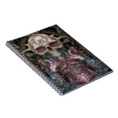 Surreal Anatomy Skull Horror Sci-Fi Art Notitieboek (Rechterzijde)