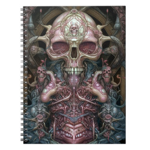 Surreal Anatomy Skull Horror Sci-Fi Art Notitieboek