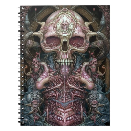 Surreal Anatomy Skull Horror Sci-Fi Art Notitieboek (Voorkant)