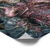 Surreal Anatomy Skull Horror Sci-Fi Art Poster (Hoek)