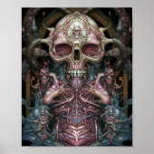 Surreal Anatomy Skull Horror Sci-Fi Art Poster (Voorkant)
