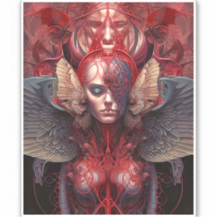 Surreal Angel Artwork Sticker