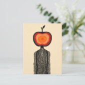 Surreal Apple Person Briefkaart (Staand voorkant)