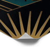 Surreal Art Deco Camera Woman Gold Silhouette Poster (Hoek)