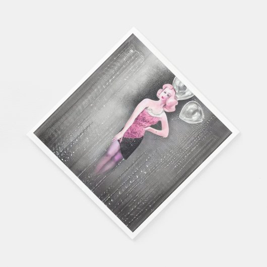 Surreal Art Deco  flats en ballonnen Servet (Hoek)