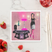 Surreal  Art Deco Party Lady Servet (Insitu)