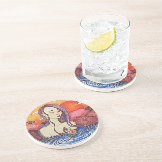 Surreal Art Sandstone Onderzetter (Zijkant)