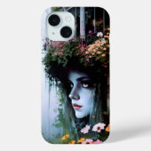Surreal Art Woman's Head Bloemen Gebouw Case-Mate iPhone Case (Achterkant)