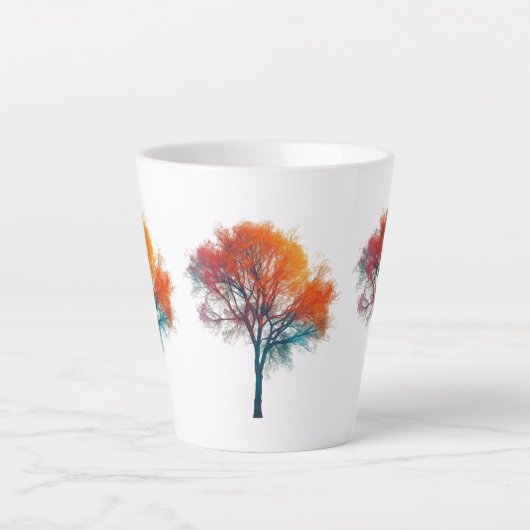 Surreal Autumn Fall Winter Tree Small Latte Mug -  Latte Mok (Voorkant)