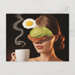 Surreal Avocado Tomato Toast Ontbijt Briefkaart