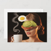 Surreal Avocado Tomato Toast Ontbijt Briefkaart (Voorkant / Achterkant)