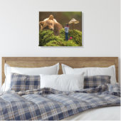 Surreal Baby Brown Beer en Boy Canvas Afdruk (Insitu (Slaapkamer))