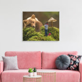 Surreal Baby Brown Beer en Boy Canvas Afdruk (Insitu (Woonkamer))