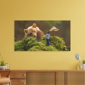Surreal Baby Brown Beer en Boy Canvas Afdruk (Insitu (Woonkamer))