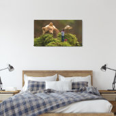 Surreal Baby Brown Beer en Boy Canvas Afdruk (Insitu (Slaapkamer))