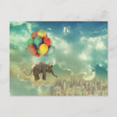 Surreal Balloon Elephant Briefkaart (Voorkant)