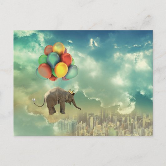 Surreal Balloon Elephant Briefkaart (Voorkant)