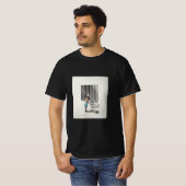 Surreal Barcode Consumer Tee – Modern Concept Art” T-shirt (Voorkant volledig)