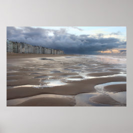 Surreal Belgisch kustlandschap Poster