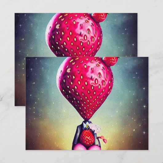 Surreal Berry Boy Briefkaart (Voorkant / Achterkant)