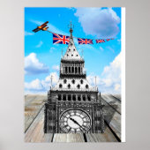 Surreal Big Ben, Londen & Britse Kunst Poster (Voorkant)