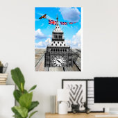 Surreal Big Ben, Londen & Britse Kunst Poster (Thuiskantoor)