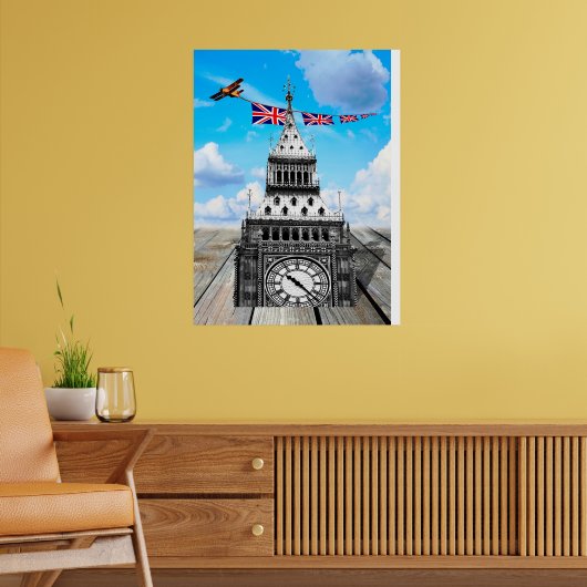 Surreal Big Ben, Londen & Britse Kunst Poster (Woonkamer 2)