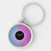 Surreal Black Clock Face Sleutelhanger (Voorkant)